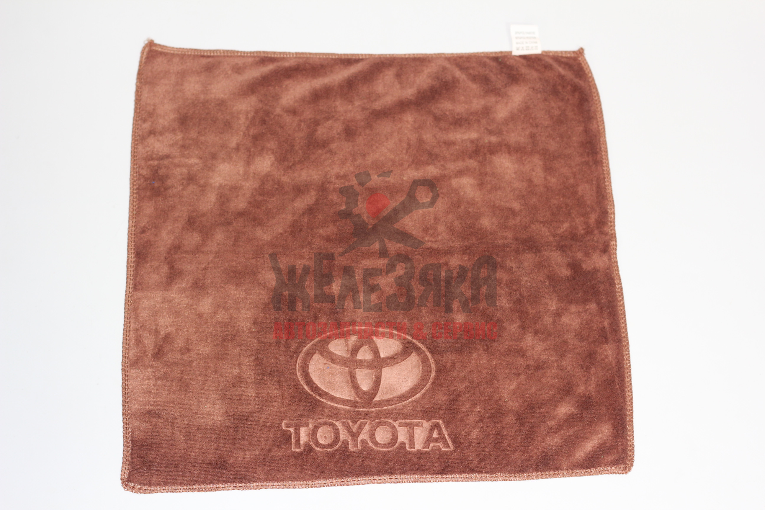 Салфетка-микрофибра универсальная c лого TOYOTA 400*400 мм. коричневая