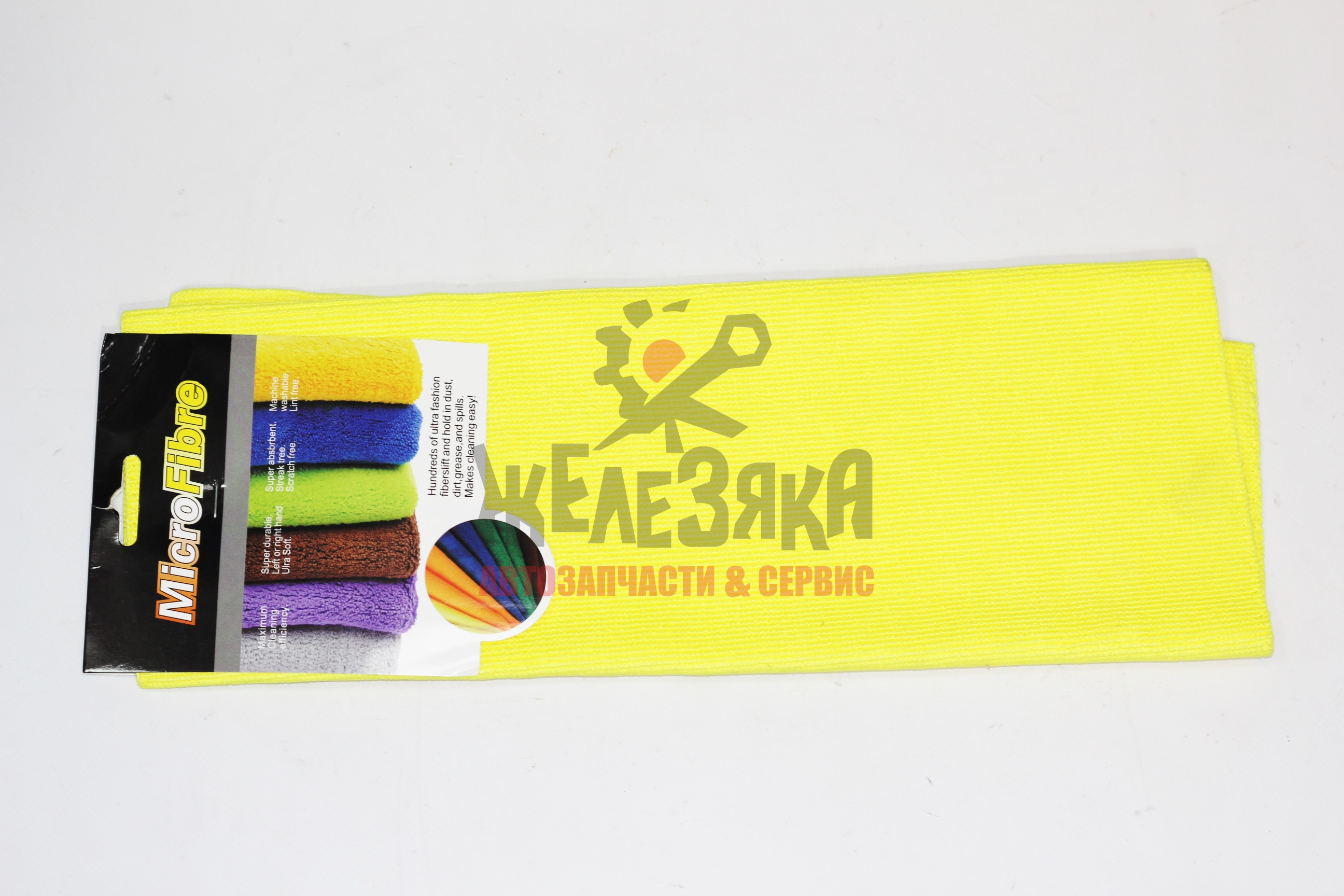 Салфетка для стекол и зеркал желтая 400*400 мм