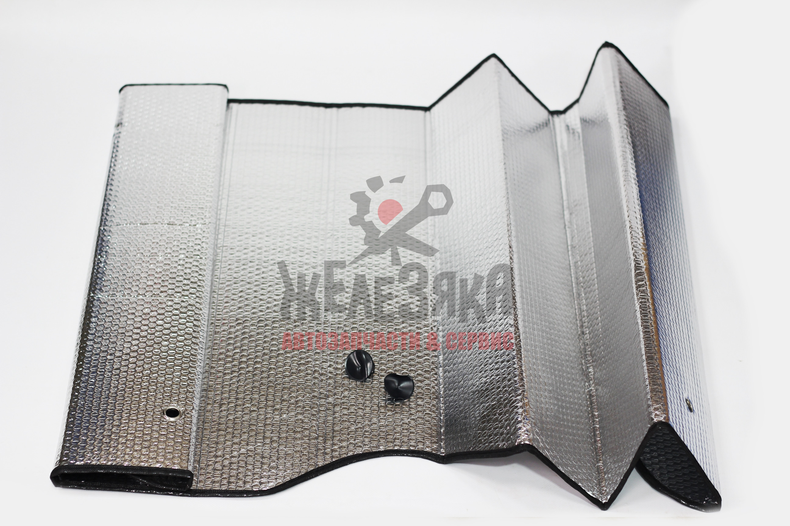 Шторка солнцезащитная CARFORT на лоб. стекло, 148х80 см, металлик, большая