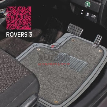 Коврики а/м CARFORT 'Rovers 3' термопласт NBR со съемн. ковр., к-т 4шт. Grey (1/4)