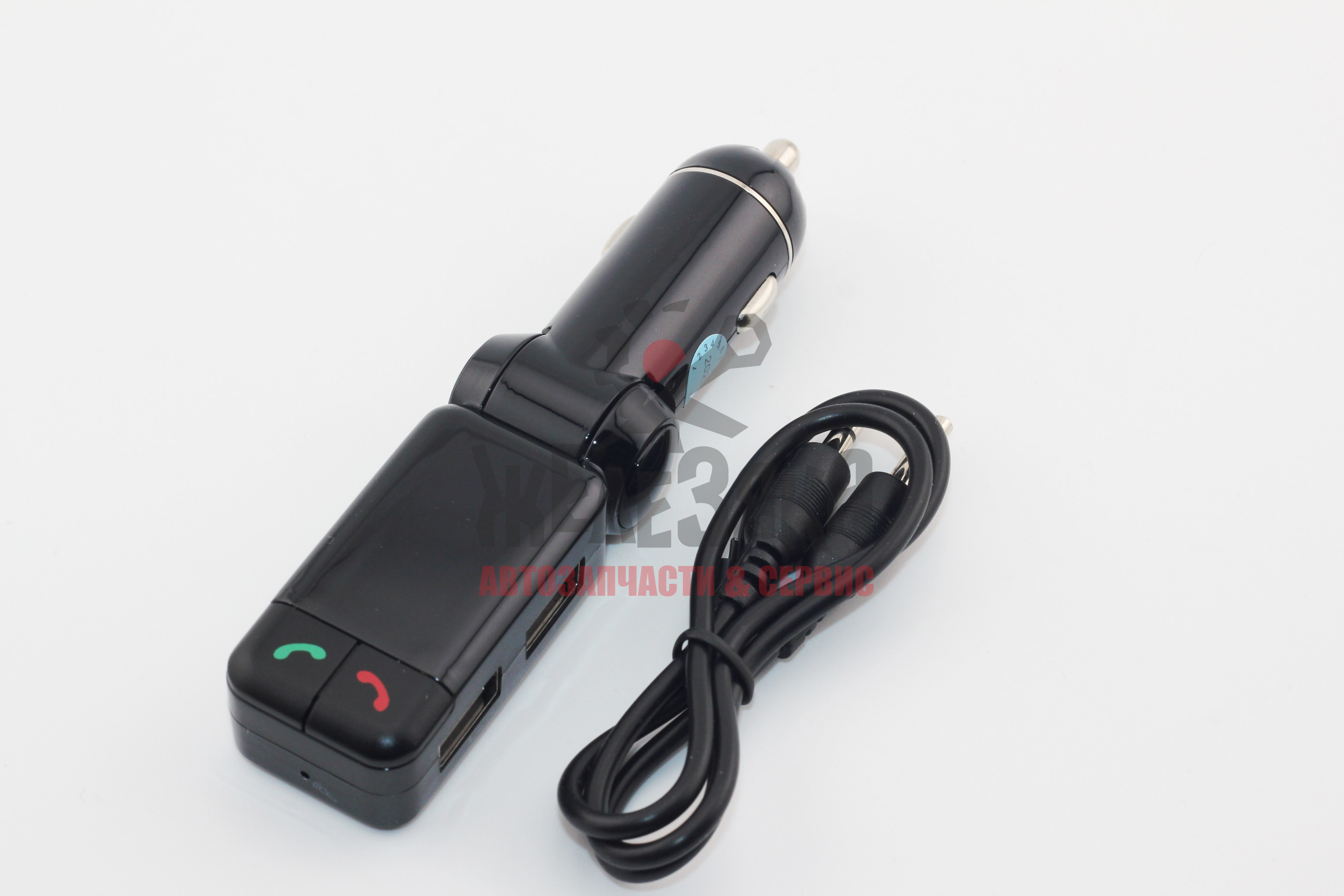 FM-трансмиттер-зарядный адаптер BC06, 87,5–108МГц, USB+microSD+BT Hands-free+USB Charge 5В 2,5А