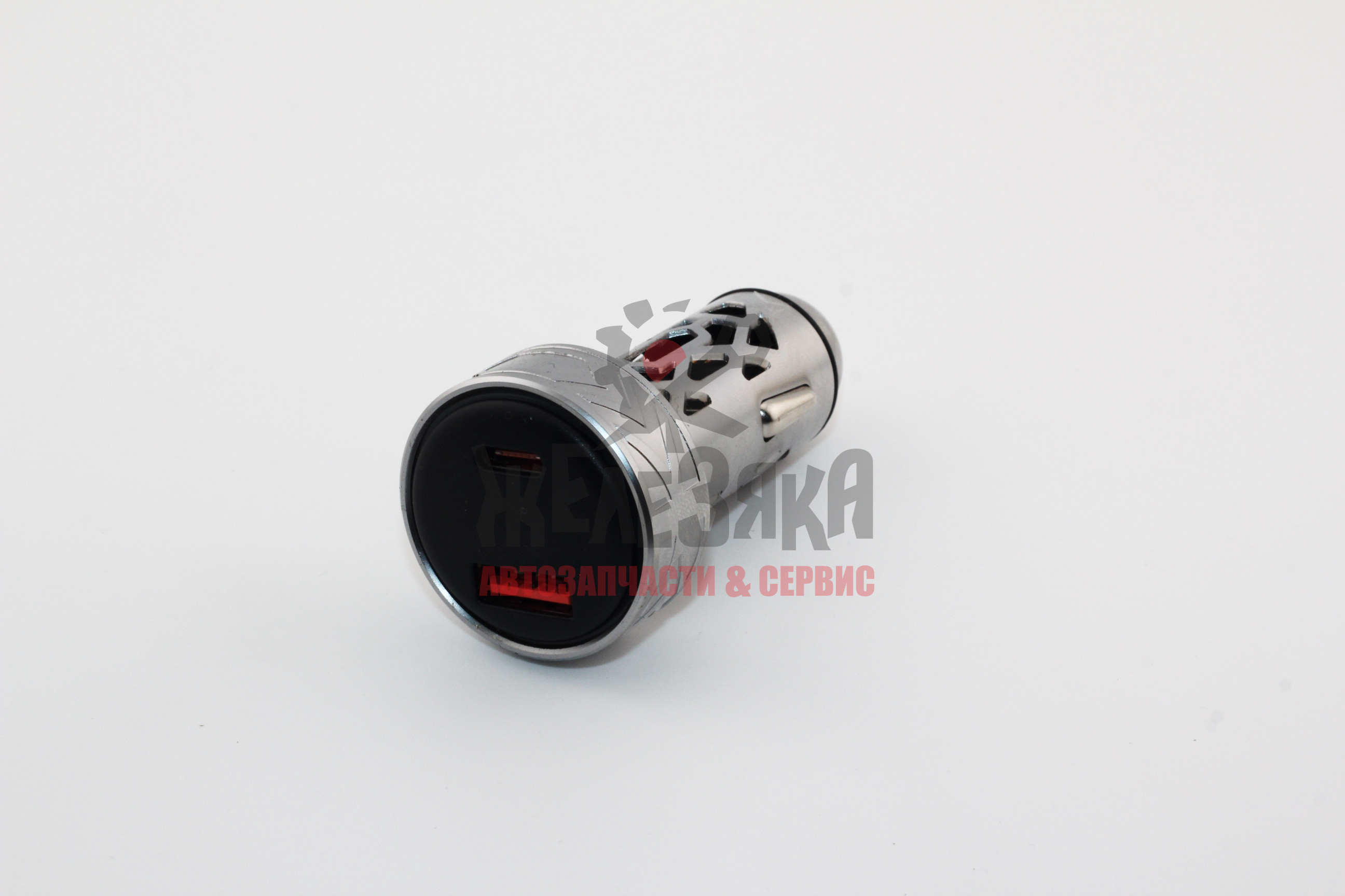 Адаптер автомобильный металл (резной) CHESHDE A01-150W/ в прикуриватель, 1*USB, 1*typ, быстрая заряд