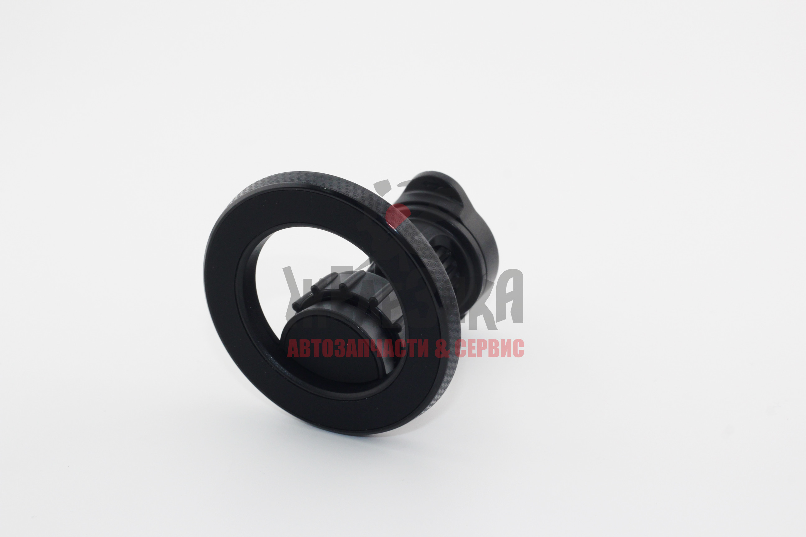 Держатель телефона, в дефлектор, магнитный, черный, кольцо