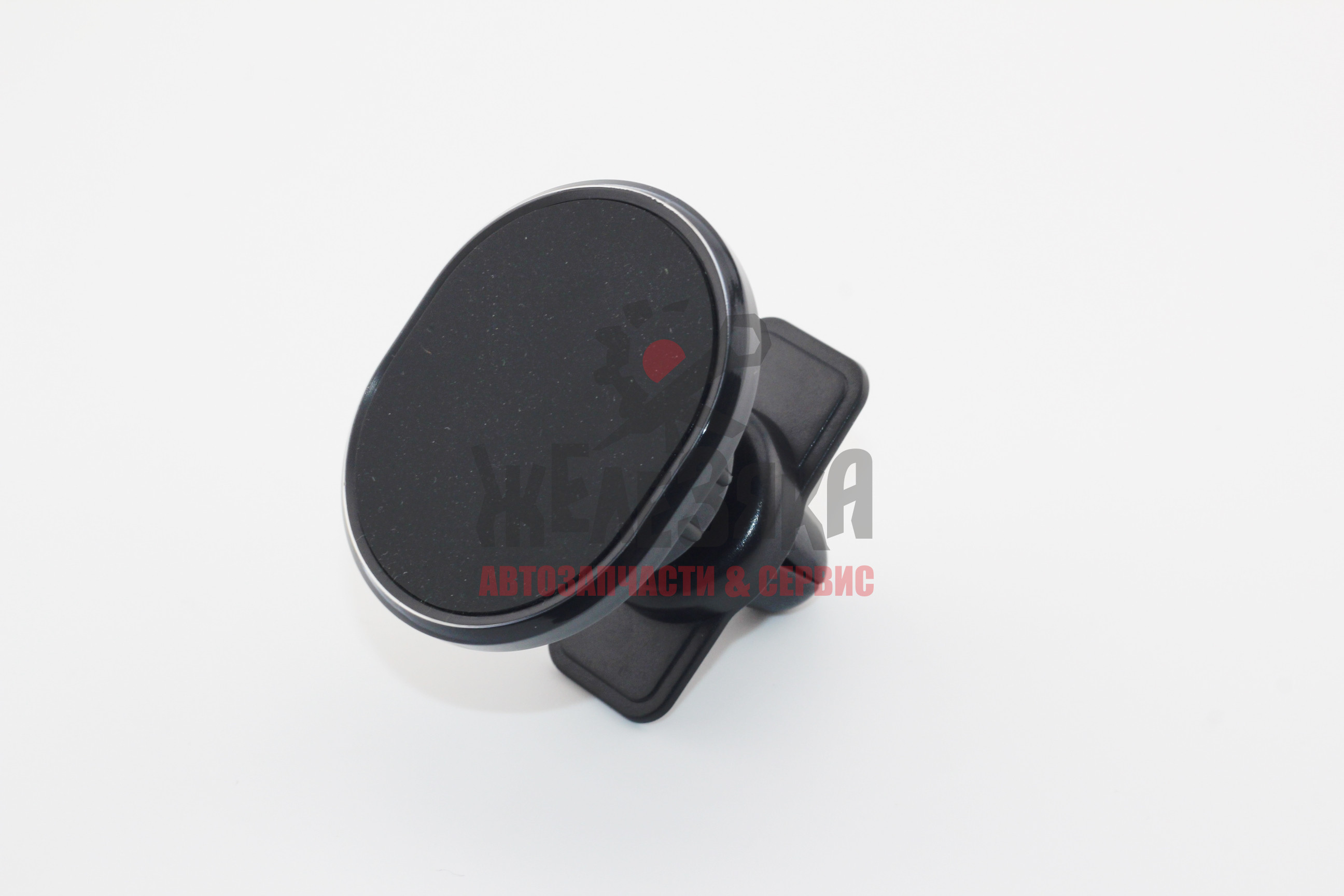 Держатель телефона, в дефлектор, магнитный, черный овальный