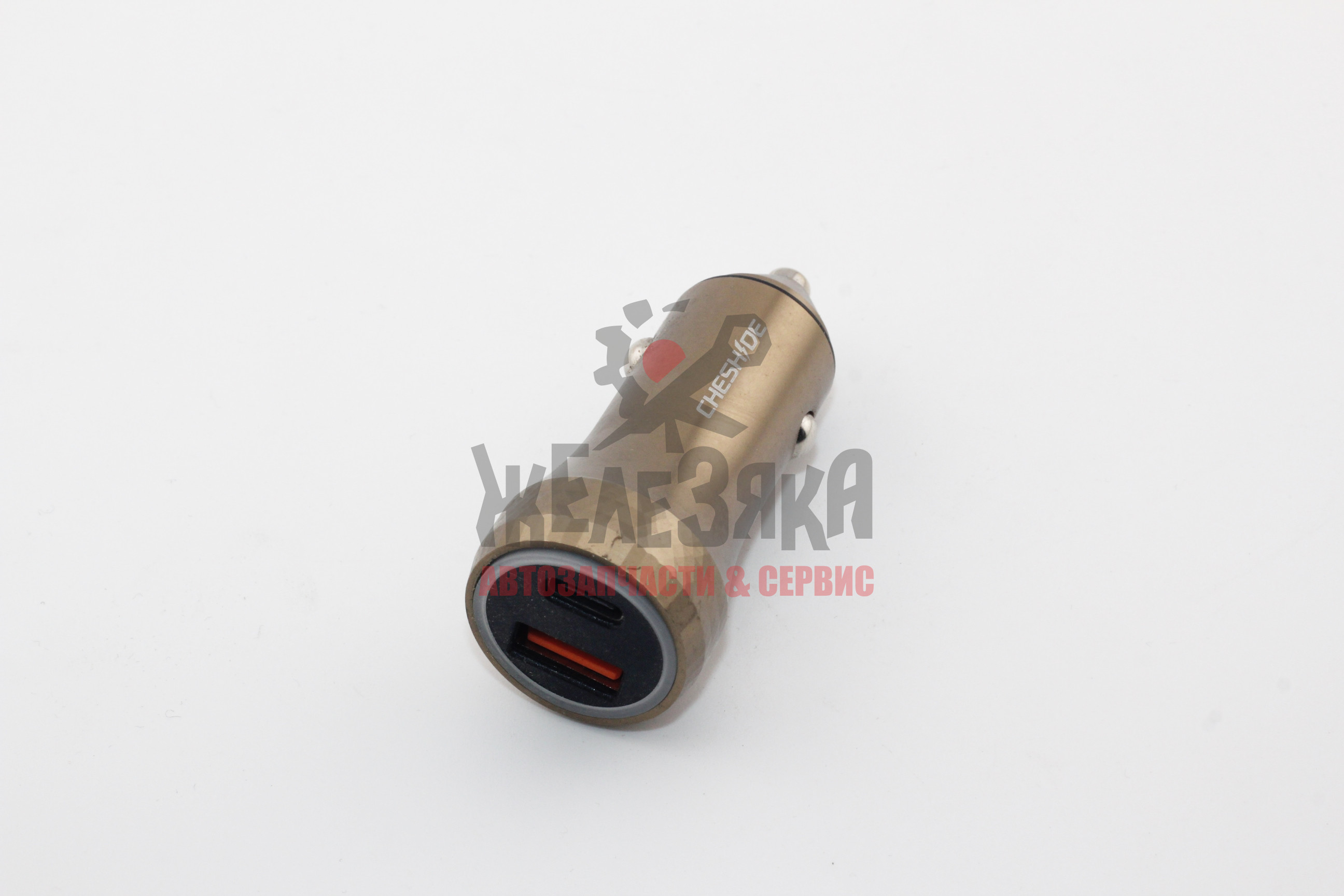 Адаптер автомобильный металл CHESHDE F05 30W/ в прикуриватель, 1*USB, 1*type-c, быстрая зарядка
