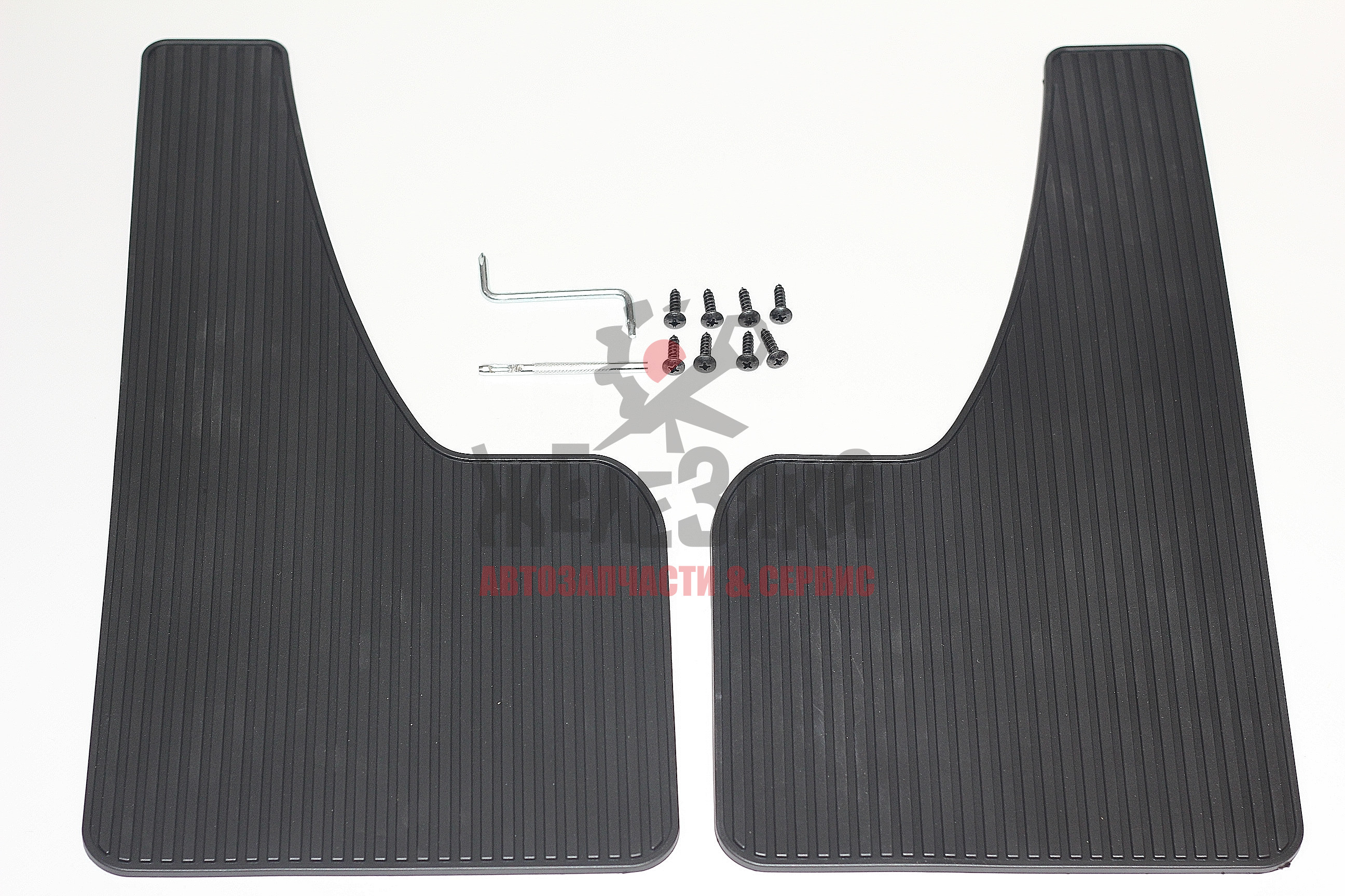 Брызговики 23x43 см,  комплект 2 шт./ чёрные