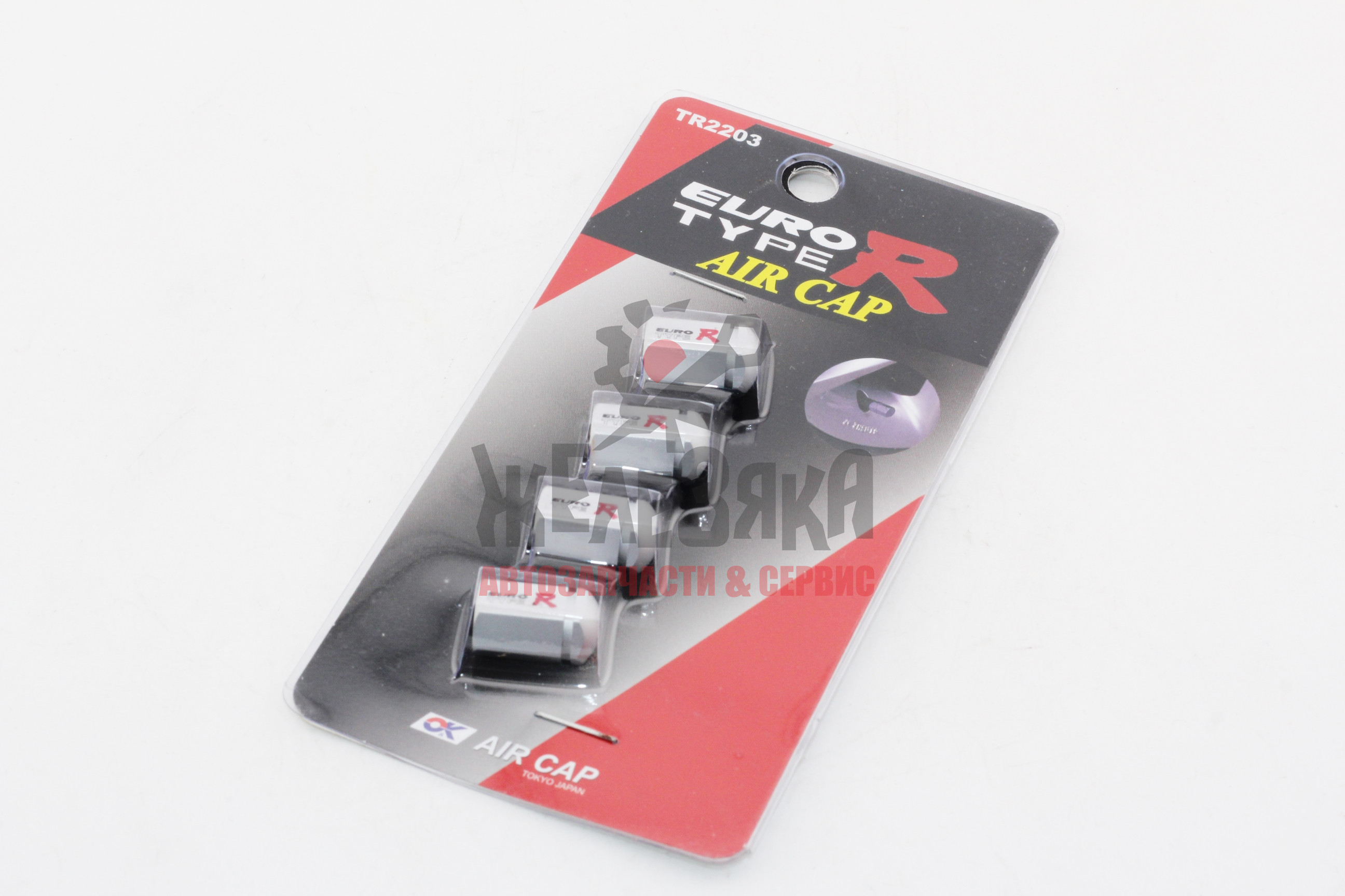 Колпачёк на вентиль шин EVRO TYPE R шестигранный белый/ к-т 4шт.