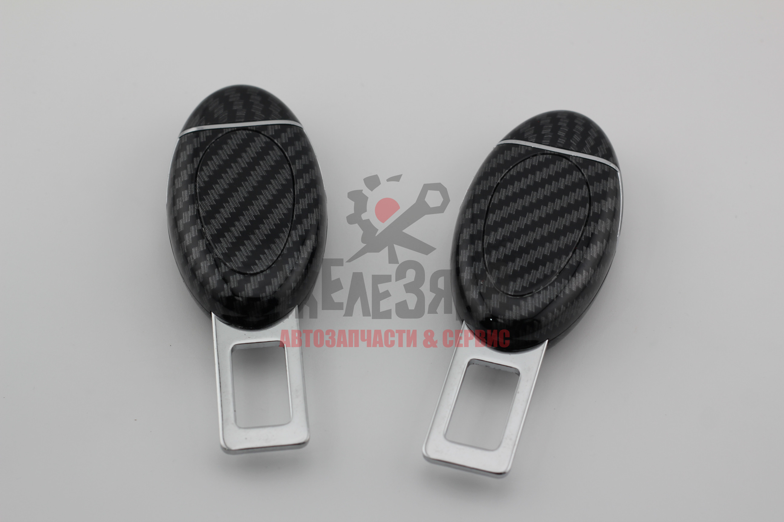 Вставка в замок ремня безопасности - блок сигнала 'ремень не пристегнут' 4S/  к-т 2шт., карбон