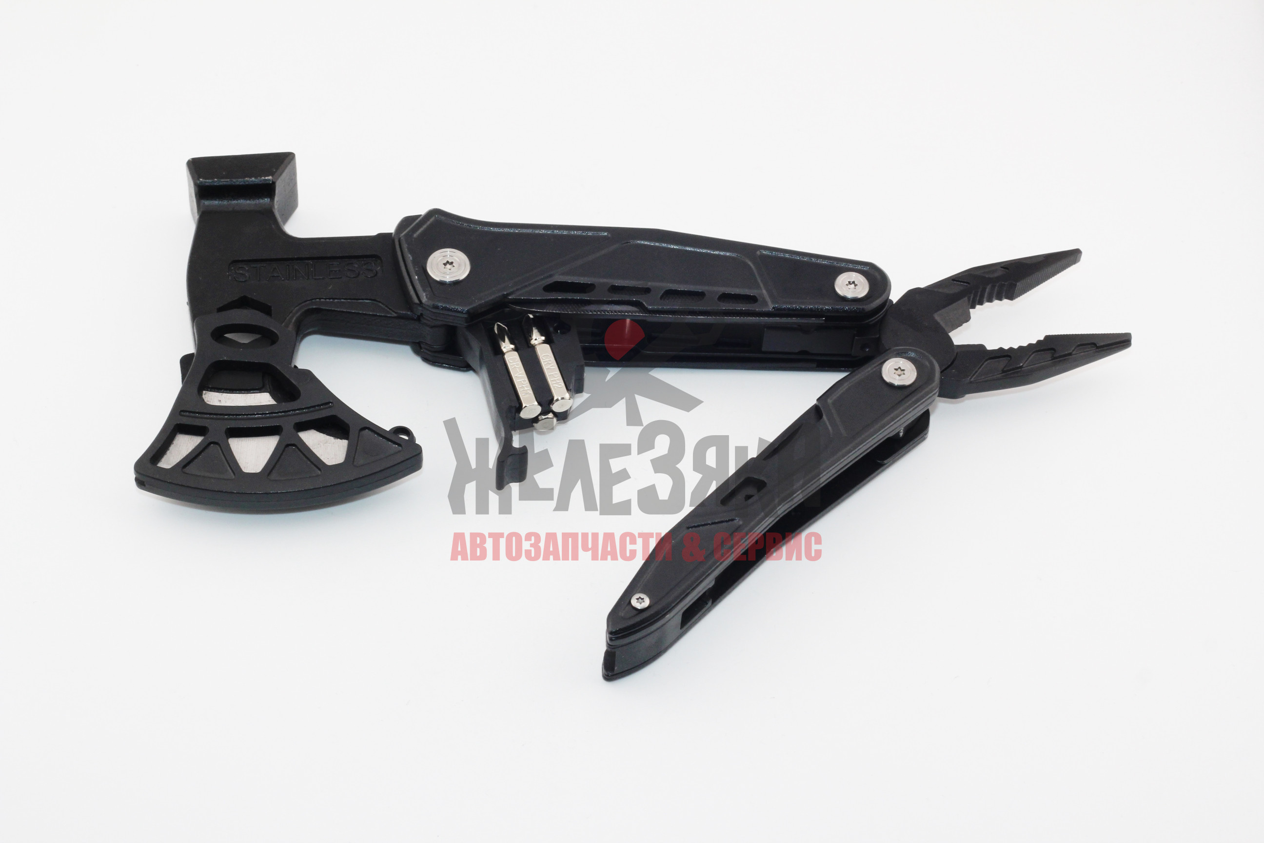 Швейцарский нож, многофункциональный портативный набор инструментов с топором, молотком, биты/ чехол