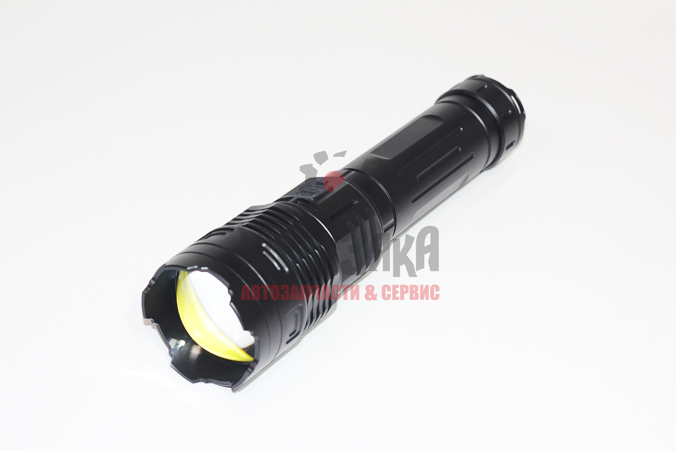Фонарь светодиодный мощный линзованный FLASHLIGHT аккум-ный 20,4 Ач/ зарядка через USB, индик. зар.