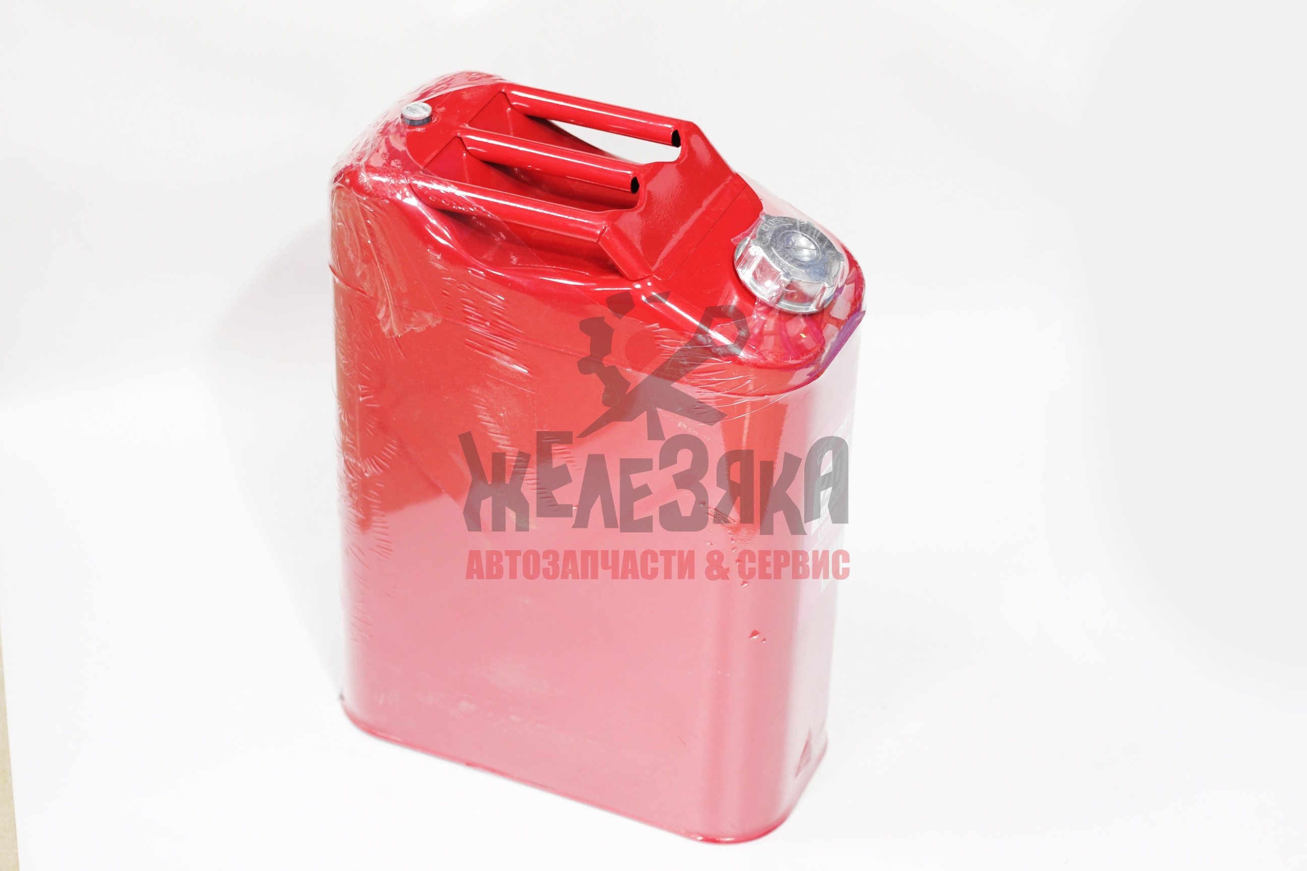 Канистра металлическая вертикальная, закручивающаяся крышка, красная/ 20 л